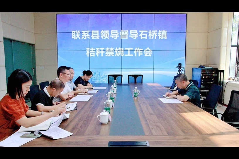 杨双全到石桥镇督导秸秆禁烧工作